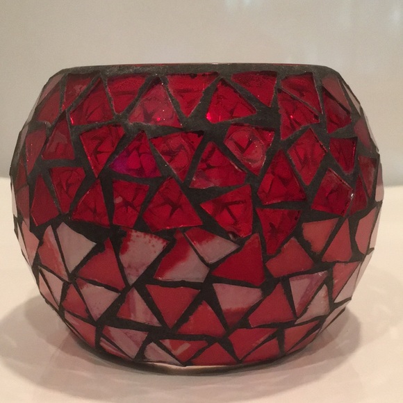 unknown Other - Candle Holder Mosaic Red